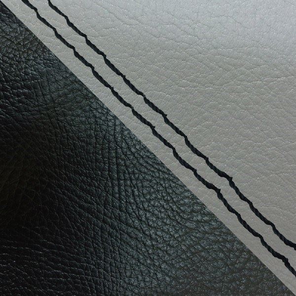 Domestic Seat Cover, Reupholstering Type, Dark Gray/Black (Two-Tone)/Black Double Stitch, Julio (AF52)
