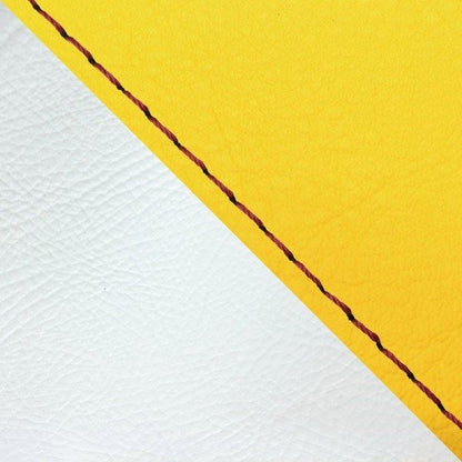 Domestic Seat Cover, Reupholstery Type, Yellow/White (Two-Tone)/Red Stitch for Julio (AF52)