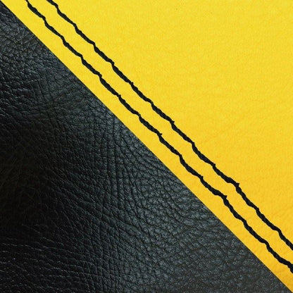 Domestic Seat Cover, Reupholstery Type, Yellow/Black (Two-Tone)/Black Double Stitch, Julio (AF52)