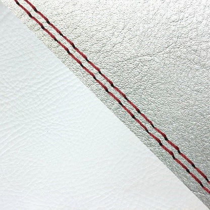 国産シートカバー 張替タイプ シルバー・白(ツートン)/赤ダブルステッチ ジュリオ(AF52)