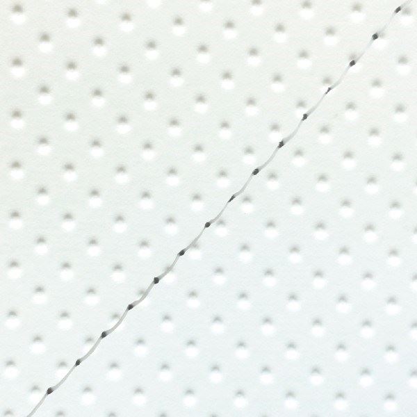 Domestic Seat Cover Replacement Type Full Embossed White/Clear Stitch Dream 50