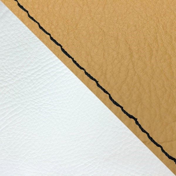 Domestic Seat Cover, Slip-On Type, Ocher/White (Two-Tone)/Black Stitch, Giorno/Jorcob