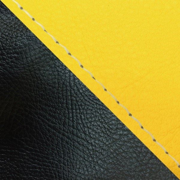Domestic seat cover, slip-on type, yellow/black (two-tone) with clear stitching, for Giorno/Jorcabs