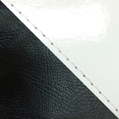 Domestic Seat Cover, Slip-on Type, Enamel White/Black (Two-tone) / Clear Stitch, Giorno/Jorcub