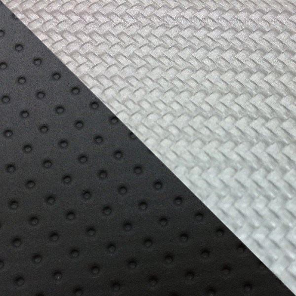 Domestic Seat Cover, Slip-on Type, Carbon Silver/Embossed Black (Two-tone)/Clear Stitch, GROM (2013-2015)