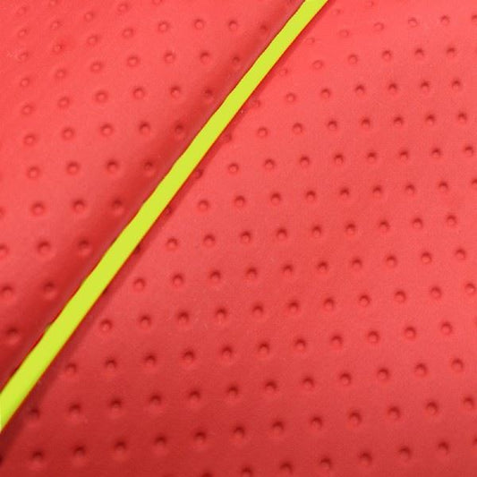 国産シートカバー 被せるタイプ フルエンボスレッド/黄色パイピング リード100(JF06)