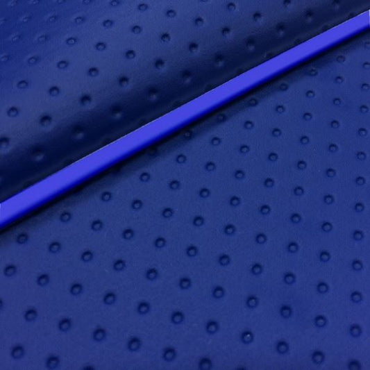 国産シートカバー 被せるタイプ フルエンボスブルー/青パイピング リード100(JF06)