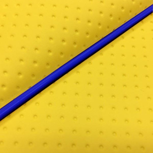 国産シートカバー 被せるタイプ フルエンボスイエロー/青パイピング リード100(JF06)