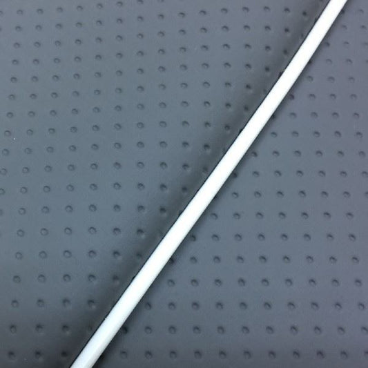 国産シートカバー 被せるタイプ フルエンボスグレー/白パイピング リード100(JF06)