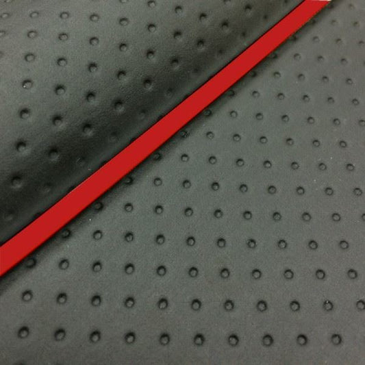 国産シートカバー 被せるタイプ フルエンボスブラック/赤パイピング リード100(JF06)