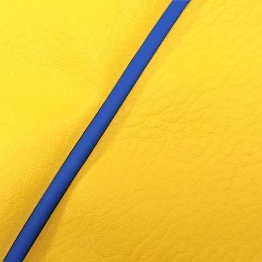 国産シートカバー 被せるタイプ イエロー/青パイピング シグナスX(SE12J) 台湾仕様