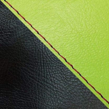 Domestic Seat Cover, Slip-On Type, Lime Green and Black (Two-Tone)/Red Stitch, Julio (AF52)