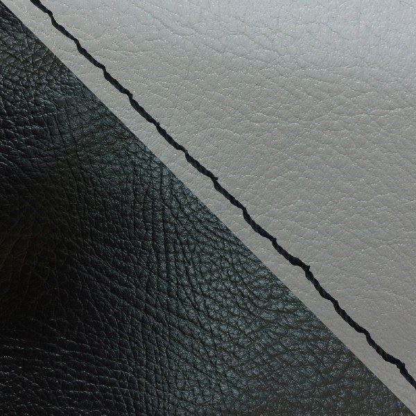 Domestic Seat Cover, Slip-on Type, Dark Gray/Black (Two-tone)/Black Stitching, Julio (AF52)