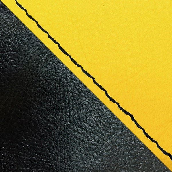 Domestic Seat Cover, Slip-on Type, Yellow/Black (Two-tone) / Black Stitch, Julio (AF52)