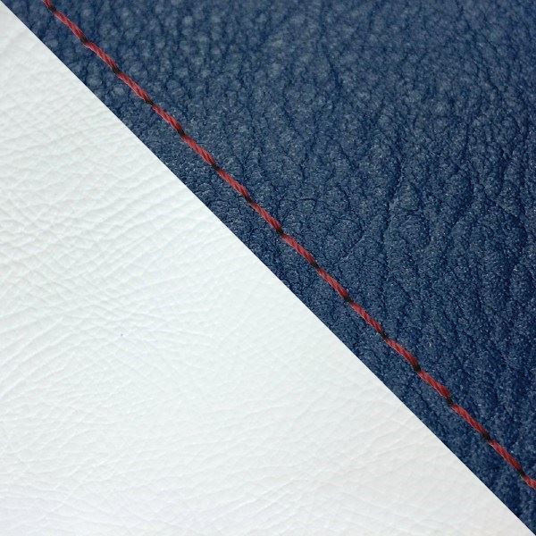 Domestic Seat Cover - Slip-on Type - Navy/White (Two-tone) with Red Stitching - Julio (AF52)