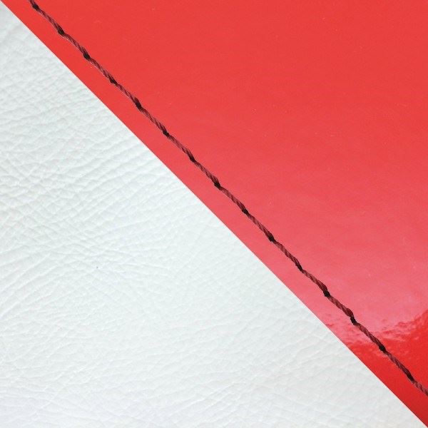 Domestic Seat Cover, Slip-On Type, Enamel Red/White (Two-Tone)/Red Stitch, Julio (AF52)
