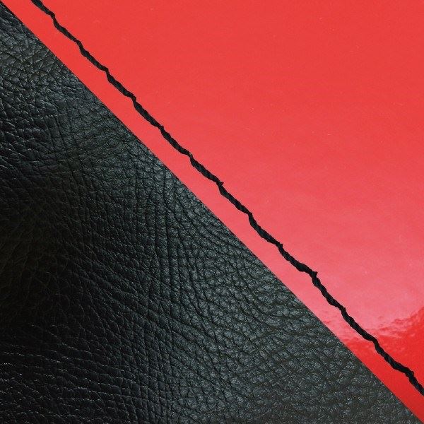 Made-in-Japan Seat Cover, Slip-on Type, Enamel Red/Black (Two-tone) with Black Stitching for Julio (AF52)