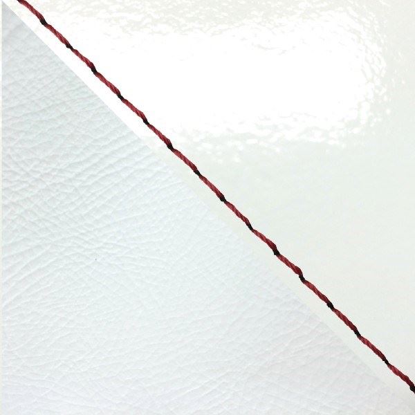 Domestic Seat Cover - Slip-on Type - Enamel White/Red Stitching - Julio (AF52)