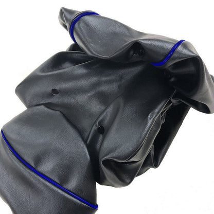 日本製シートカバー 被せるタイプ 黒カバー/青パイピング PCX125(JF28)初期型/EPSエンジン PCX150(KF12)