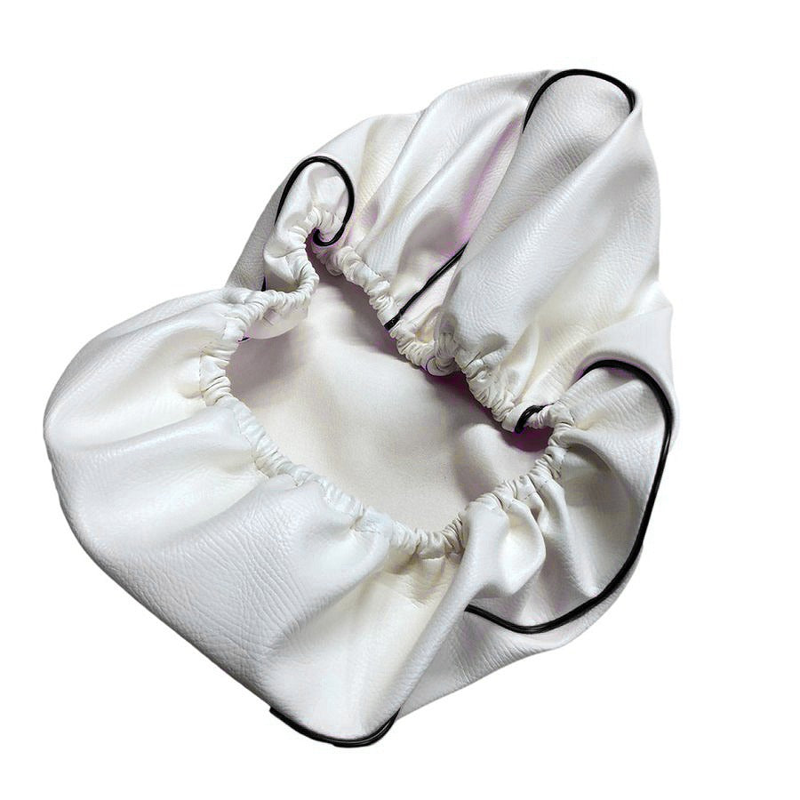 日本製シートカバー 被せるタイプ 白カバー/黒パイピング タクトベーシック 4ST(AF79)