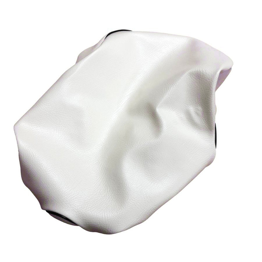 日本製シートカバー 被せるタイプ 白カバー/黒パイピング レッツ(CA4AA) 4ST用