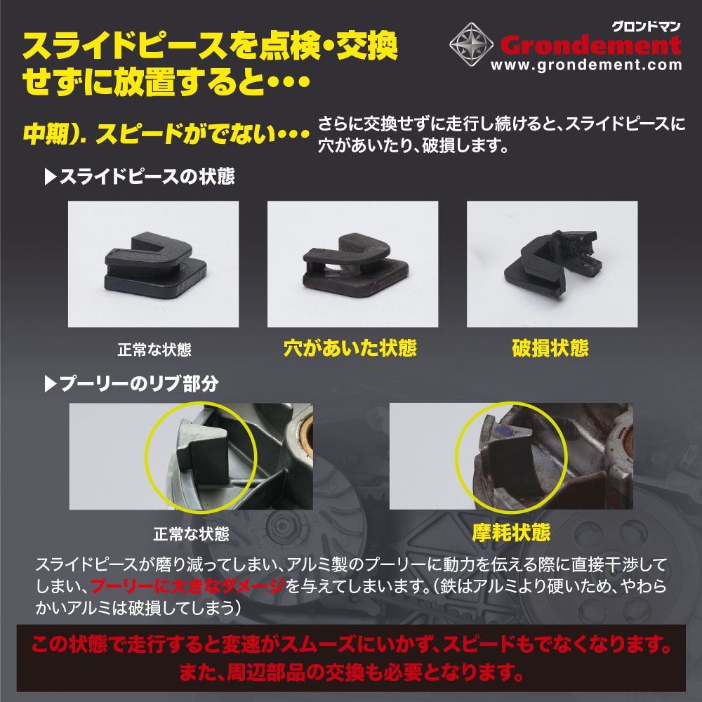 Slide Piece, Set of 3 for PCX125 PCX150