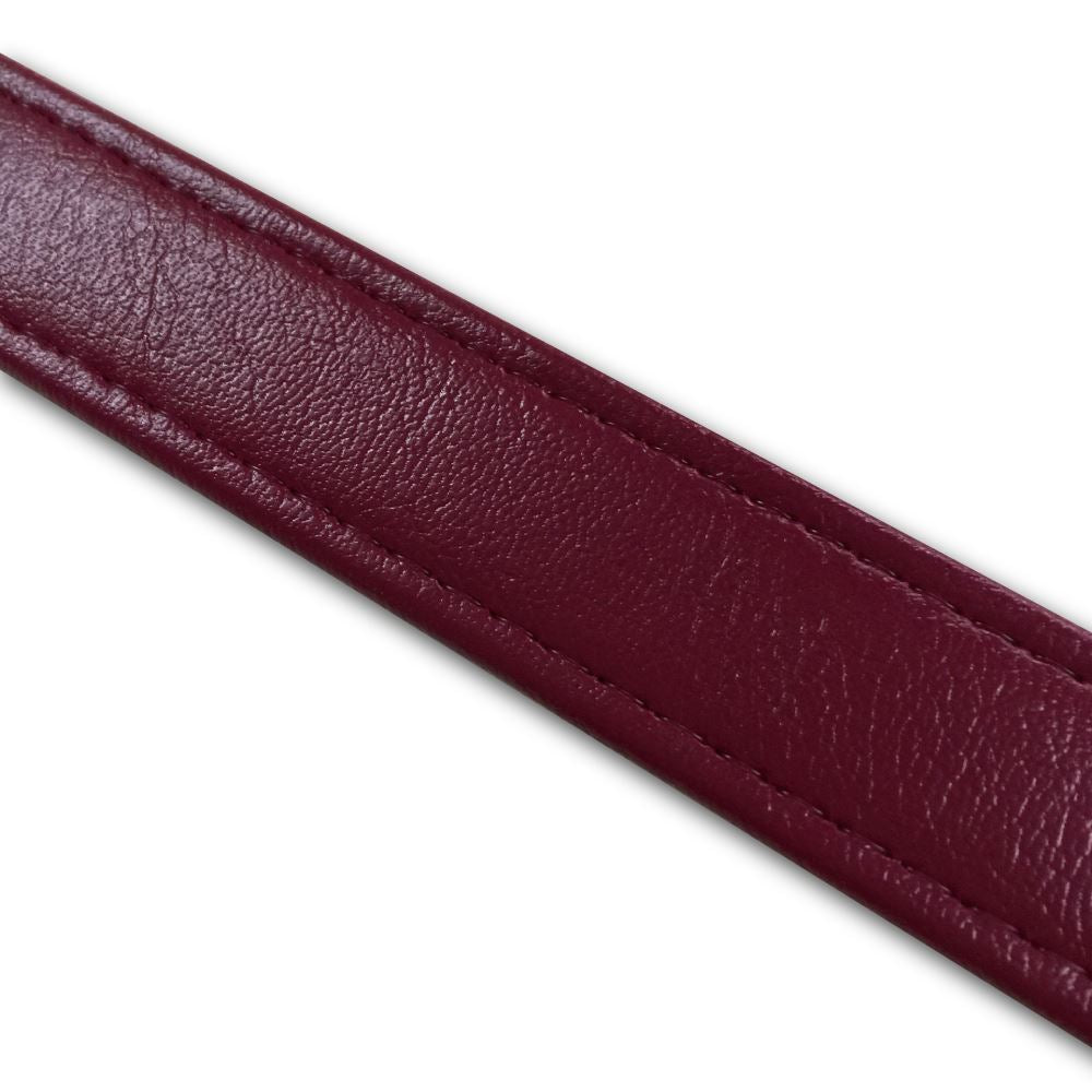Tandem Belt, Wine Red/Clear Stitching, 72 x 2.5 cm