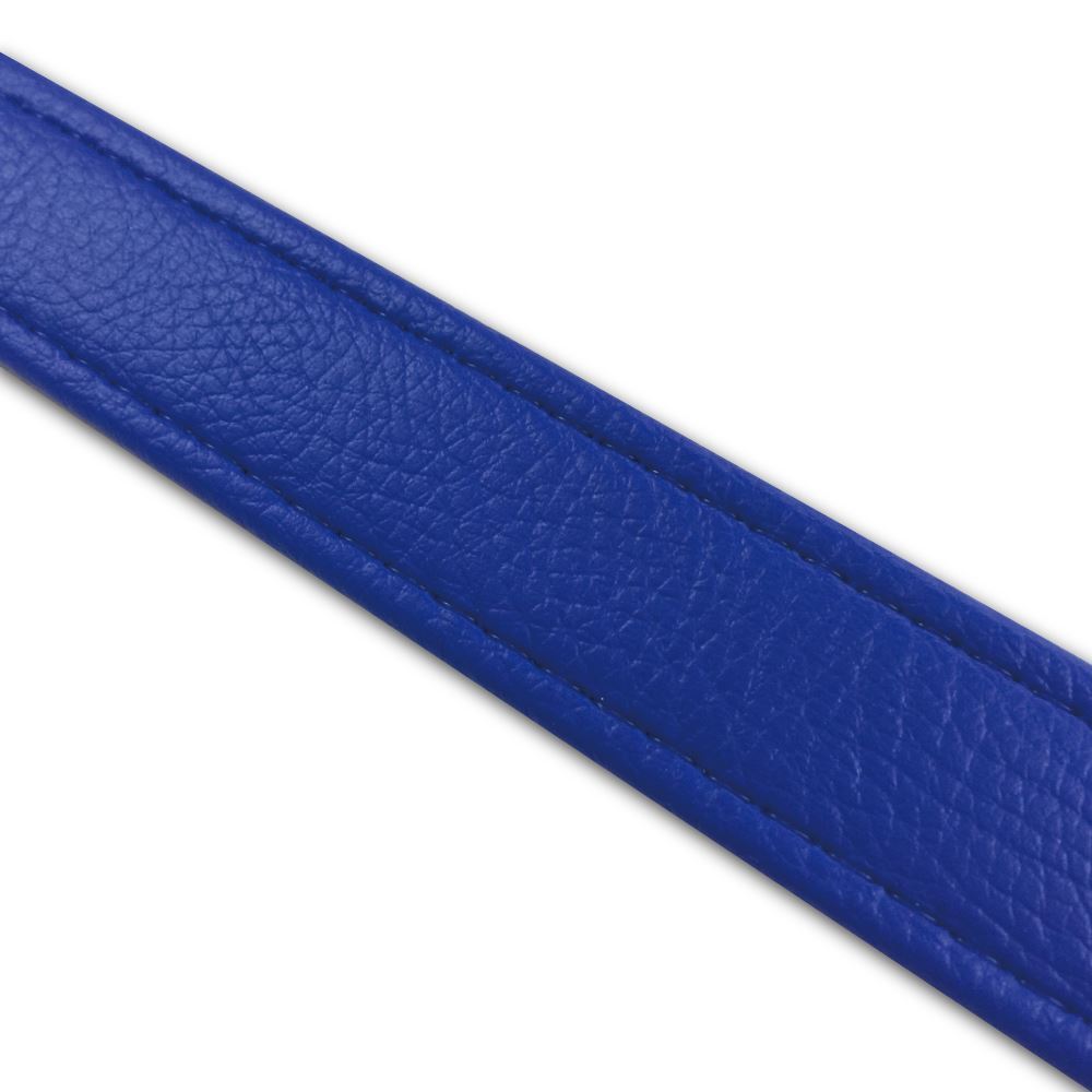 Tandem belt, blue/clear stitching, 80 cm long x 2.5 cm wide