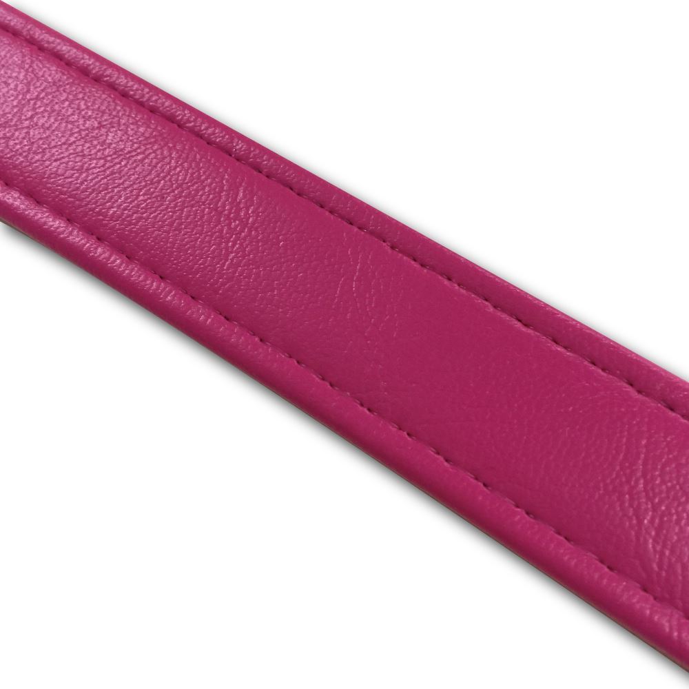 Tandem belt pink/clear stitching, 82 cm length x 2.5 cm width