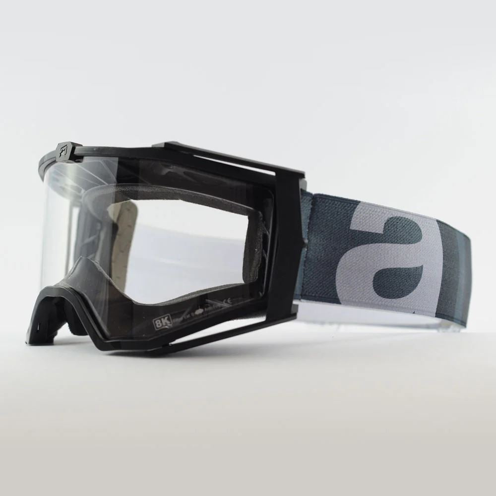 Goggles 8K Frame: Black / Lens: Clear / Strap: Blue
