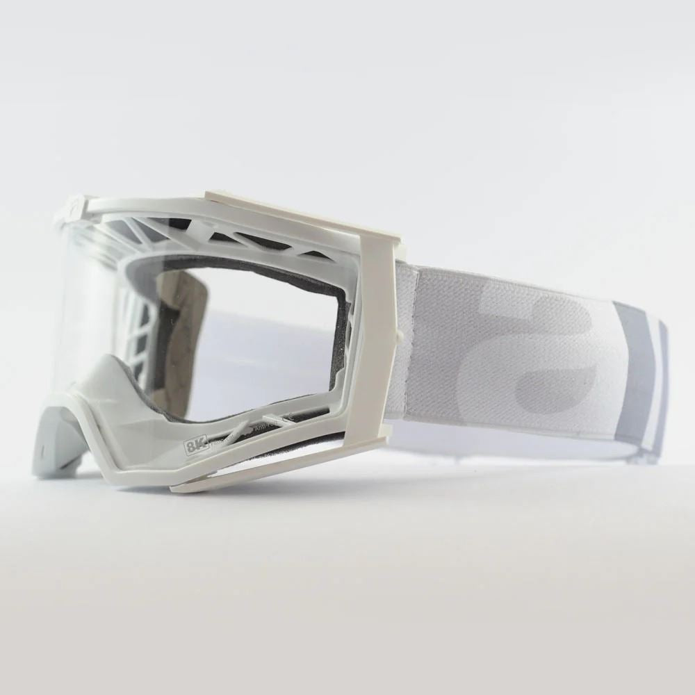 ゴーグル 8K フレーム：ホワイト/レンズ：クリア/ストラップ：ホワイト
