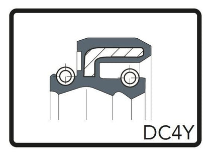 Fork Oil Seal DC4Y Black φ43 [43x55x9.5/10.5] 2 pcs (for 1 vehicle) GSX1300R 99-13/XJR1300 98-05