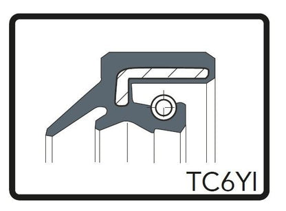 フォークオイルシール TC6YI ブラック φ30 [30x40x8/12] 2個（1台分） ジレラ ランナー FX SP 125 180