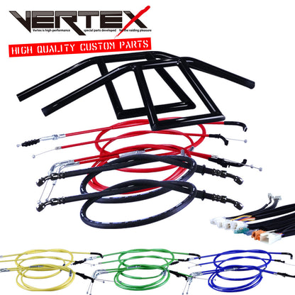 モンキー 99-07年 AB27 アローハンドル セット ブラックメッキ カラー ワイヤー