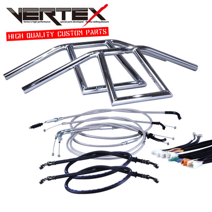 モンキー6V 74-84年 アローハンドル セット メッキ メッシュ ワイヤー