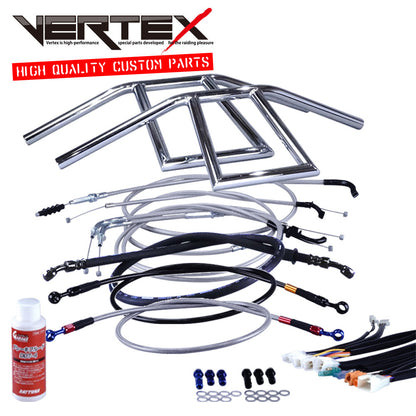 ST250 03-07年 NJ4AA アローハンドル セット メッキ メッシュ ワイヤー