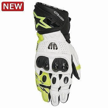 GP PRO R2 GLOVE レザーグローブ レーシンググローブ グローブ 125 ブラック ホワイト イエロー FLUO Lサイズ