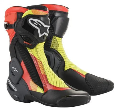 SMX PLUS V2 BOOT Racing Boots Black/Red Fluo/Yellow Fluo/Grey 40/25.5cm