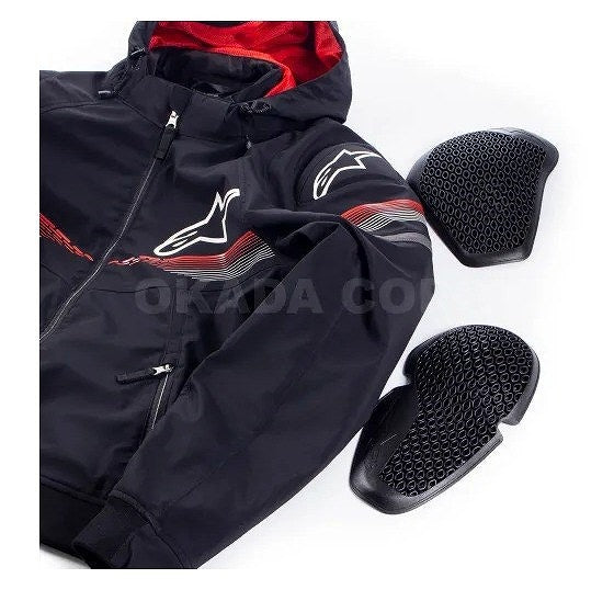 SEKTOR V2 TECH HOODIE パーカー ブラック/ブライトレッド M