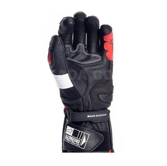 SP-2 V3 GLOVE レザーグローブ ブラック/ホワイト/ブライトレッド XL