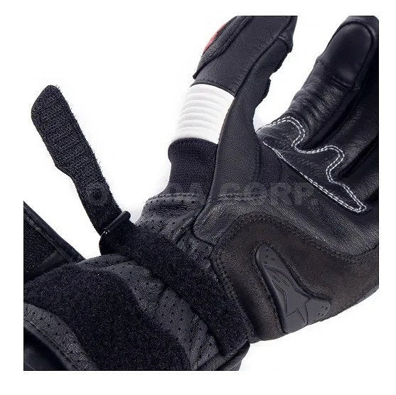 SP-2 V3 GLOVE レザーグローブ ブラック/ホワイト/ブライトレッド XL