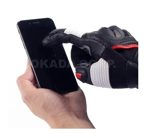 SP-2 V3 GLOVE レザーグローブ ブラック/ホワイト/ブライトレッド XL