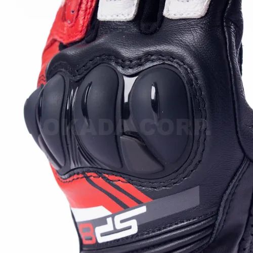 SP-8 v3 LEATHER GLOVE レザー ライディング グローブ ブラック/レッドフロー XLサイズ