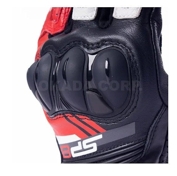 SP-8 v3 LEATHER GLOVE レザーグローブ ブラック/レッドフロー 2XL