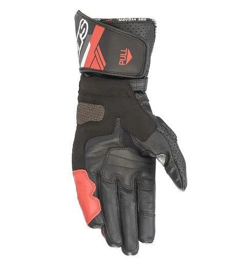 SP-8 v3 LEATHER GLOVE レザーグローブ ブラック/レッドフロー 3XL