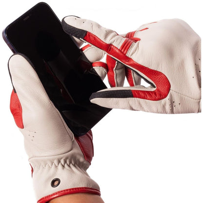 DYNO LEATHER GLOVE 8005 エクリュ/ルビーレッド