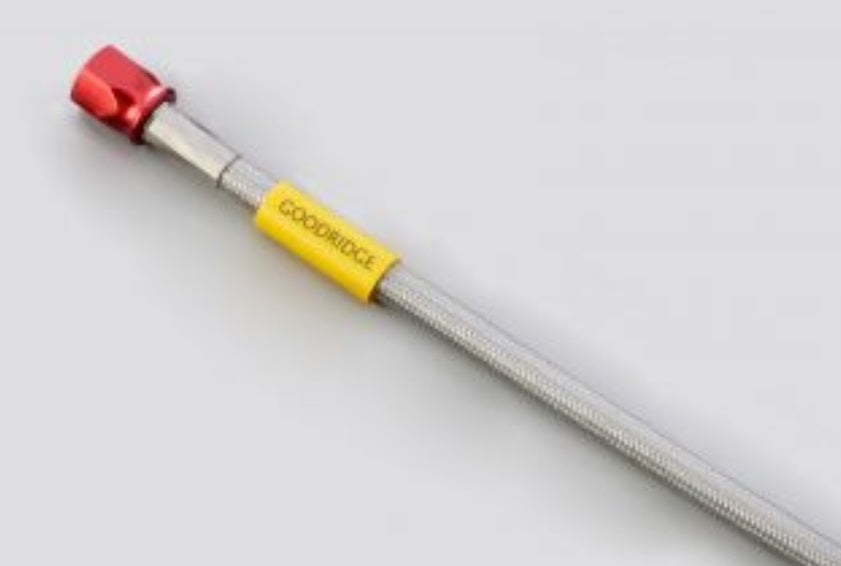 メッシュ ブレーキホース ホース全長 2410mm ユニバーサルホース クリア アルミ