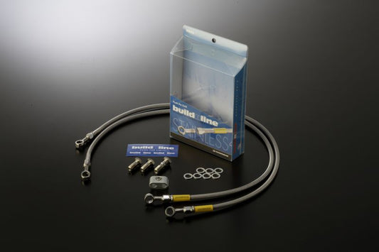 NS250F/R メッシュ ブレーキホース フロント スモーク ステンレス