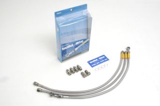 Skywave 250 03-05 Mesh Brake Hoses Front/Left/Right/3-Piece Smoke Stainless