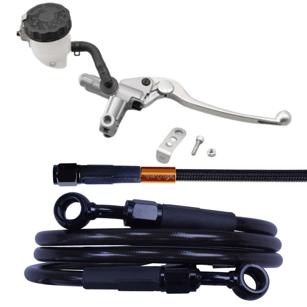 NS250F/R ダークメッシュ ブレーキホース マスターシリンダー　セット